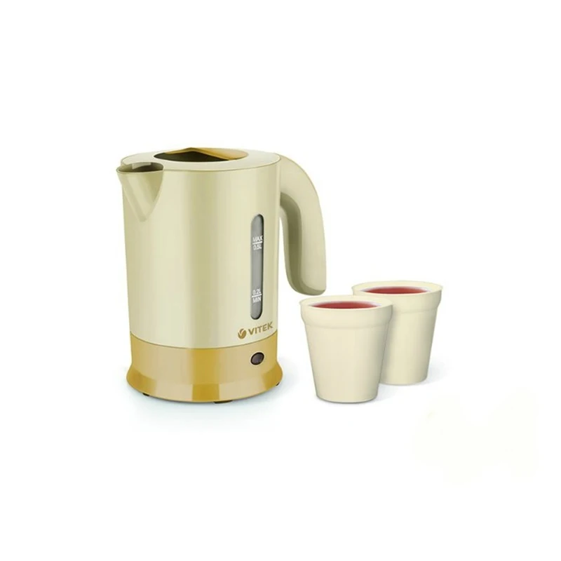 Чайник дорожный Vitek VT-7023 Y(корпус из высококачественного пластика, объем 0.5 Л., мощность 650 Вт, 2  кружки)