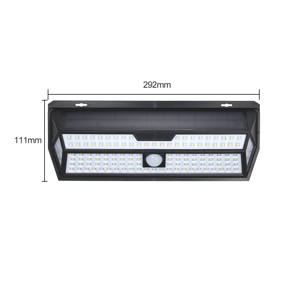 132 LED 2 Modes LED Solar Garden Light Outdoor Solar Lamp 8W Motion Sensor 4 sides Waterproof IP65 Solar Security Light