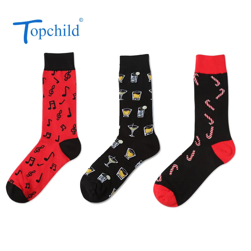 Topchild happy music носки с пивными надписями движения носок в стиле ретро модные зимние