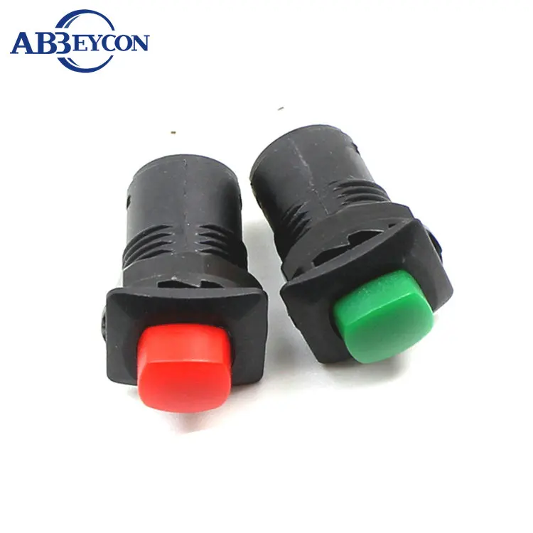 

NS130 Self-locking ON-OFF 12MM square button switch square 220 volt push button switch