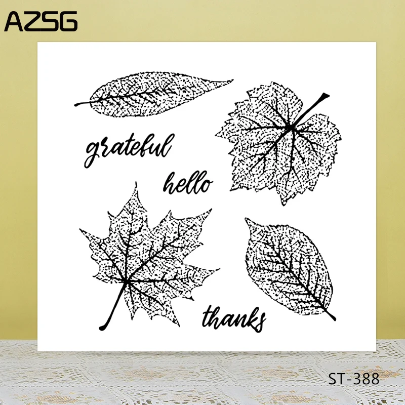 

AZSG Different Shapes Maple Leaves Clear Stamps/Seals For DIY Scrapbooking/Card Making/Album Decorative Silicone Stamp Crafts