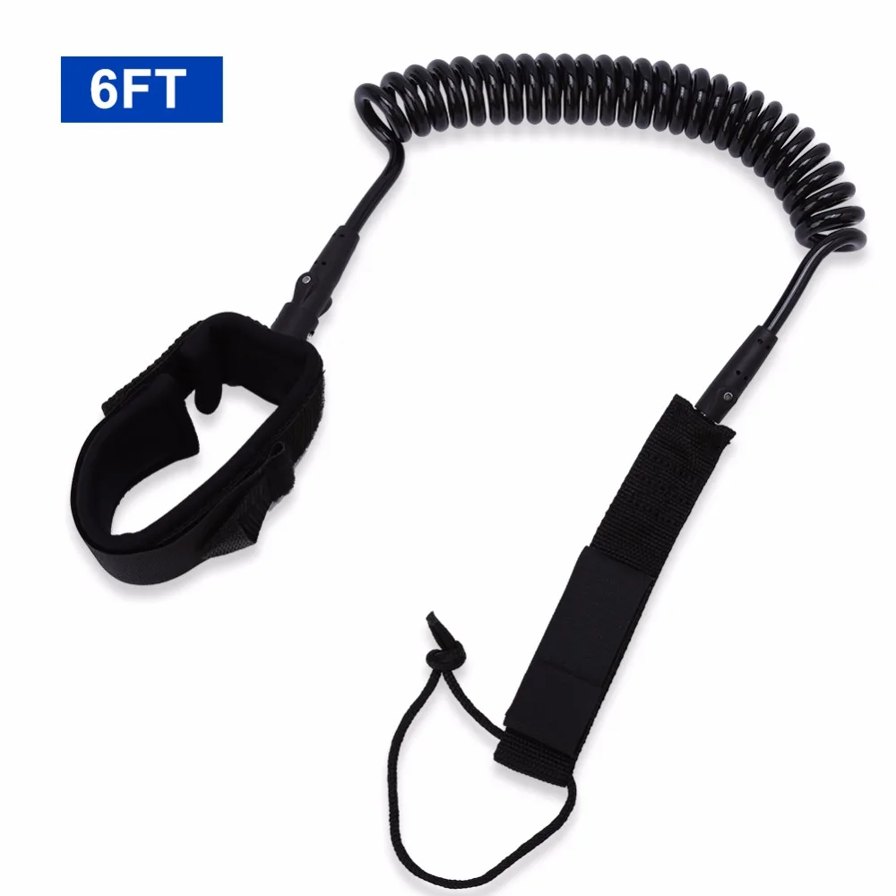 

5-12ft 7MM Surfboard Leash Surfing Safety Ankle Rope Paddle Board Leash Foot Hand Coiled Safety Rope Outdoor Surfing Accessory