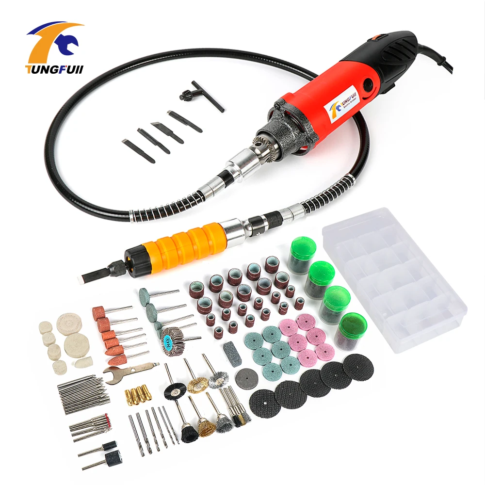 Tungfull Drill Engraver Tool Set 500W Carving Polishing Grinding Mini Drill Electric Engraver Dremel Style Rotary Tool Wood Tungfull Drill Engraver Tool Set 500W Carving Polishing Grinding Mini Drill Electric Engraver Dremel Style Rotary Tool Wood