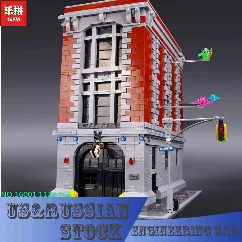 

New LEPIN 16001 4705Pcs Ghostbusters Firehouse Headquarters brinquedos Model set Building Kits Model Compatible 75827