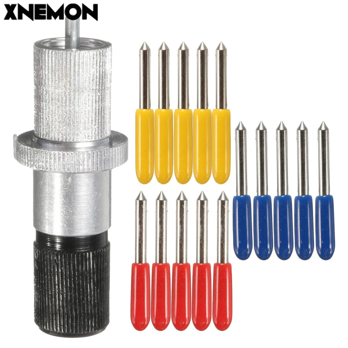 

XNEMON Vinyl Cutter Plotter Roland Blade Cutting Plotter Blade + Roland Blade Holder for Graphtec CB09 15Pcs/Set 30/45/60 Degree