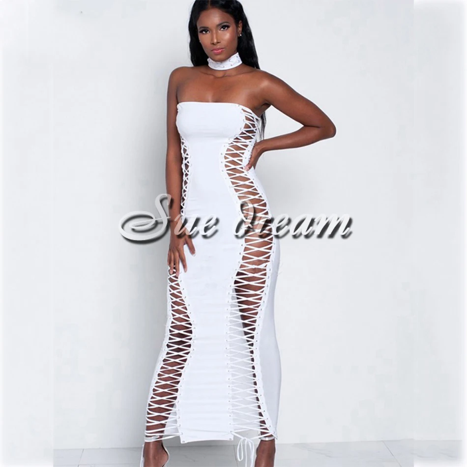 Adyce-2017-Women-Summer-Luxury-Bandage-Dress-Black-White-Lace-Up-Hollow-Out-Strapless-Gown-Maxi (2)