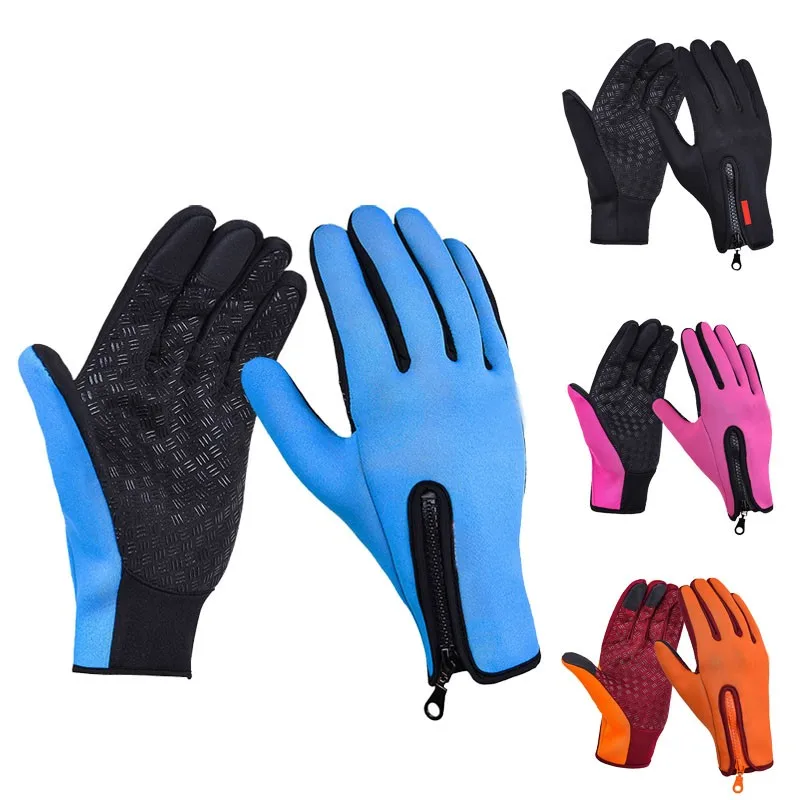 Full Finger Phone Glove Winter Ski Gloves Fleece Thermal Warm climbing Glovesgloves fleece