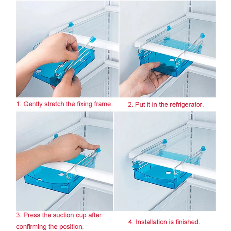 Полка для холодильника, держатель для полки холодильника, выдвижные контейнеры для холодильника, льняной органайзер, коробка для хранения продуктов