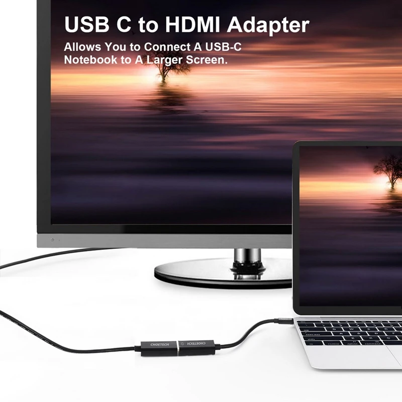 CHOETECH USB 3,1 type C-Hdmi адаптер Thunderbolt 3 совместимый 4K Hdmi