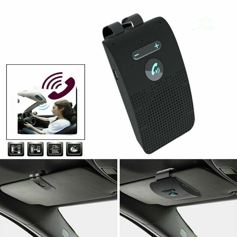 Беспроводной автомобильный Bluetooth V4.2 Bluetooth громкой связи автомобильный комплект многоточечный Bluetooth динамик 4,1 телефон солнцезащитный козырек клип динамик телефон