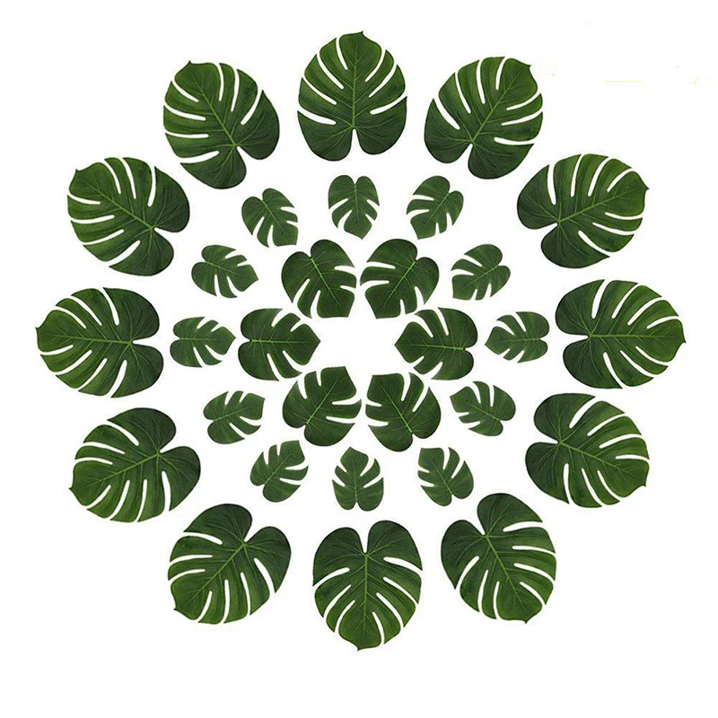 Украшения для вечерние Monstera Пальмовые Листья искусственные цветы гибисс