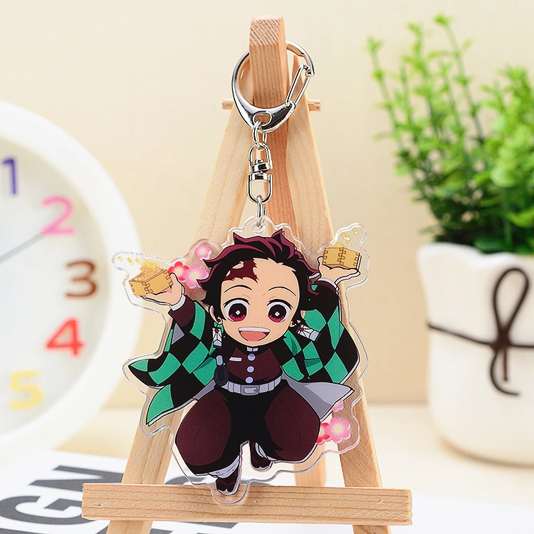 Аниме Demon Slayer: Kimetsu no Yaiba Kamado Tanjirou Nezuko акриловый брелок для косплея фигурка