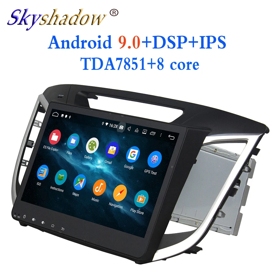 Perfect HD 10.1" TDA7851 Android 9.0 For Hyundai IX25 2014 2015 2016 eight Core 4GB RAM Car DVD Player GPS Map RDS Radio wifi Bluetooth 0