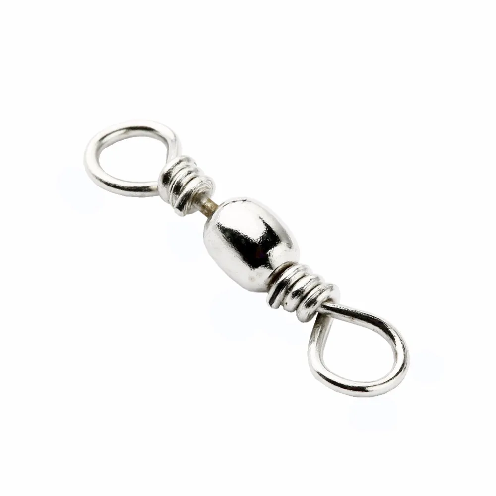 

100pcs Barrel Swivel Stainless Steel Sea Ocean Fishing Tackle Hook Connector Fishing Snap Fishing Lure Accessories