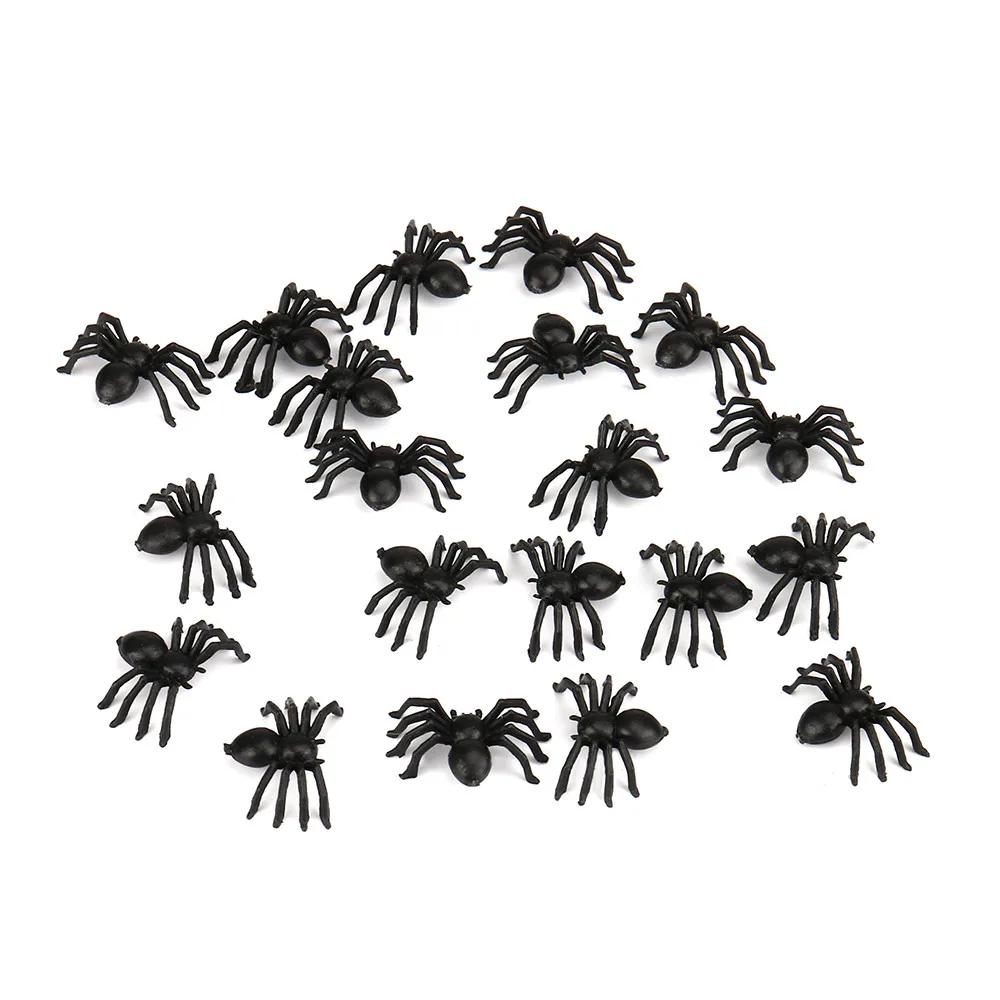 1 шт. Хэллоуин ужас пародия игрушечные пауки Пластик паук игрушка обман вечерние Хэллоуин, привидения дом Декор# K2