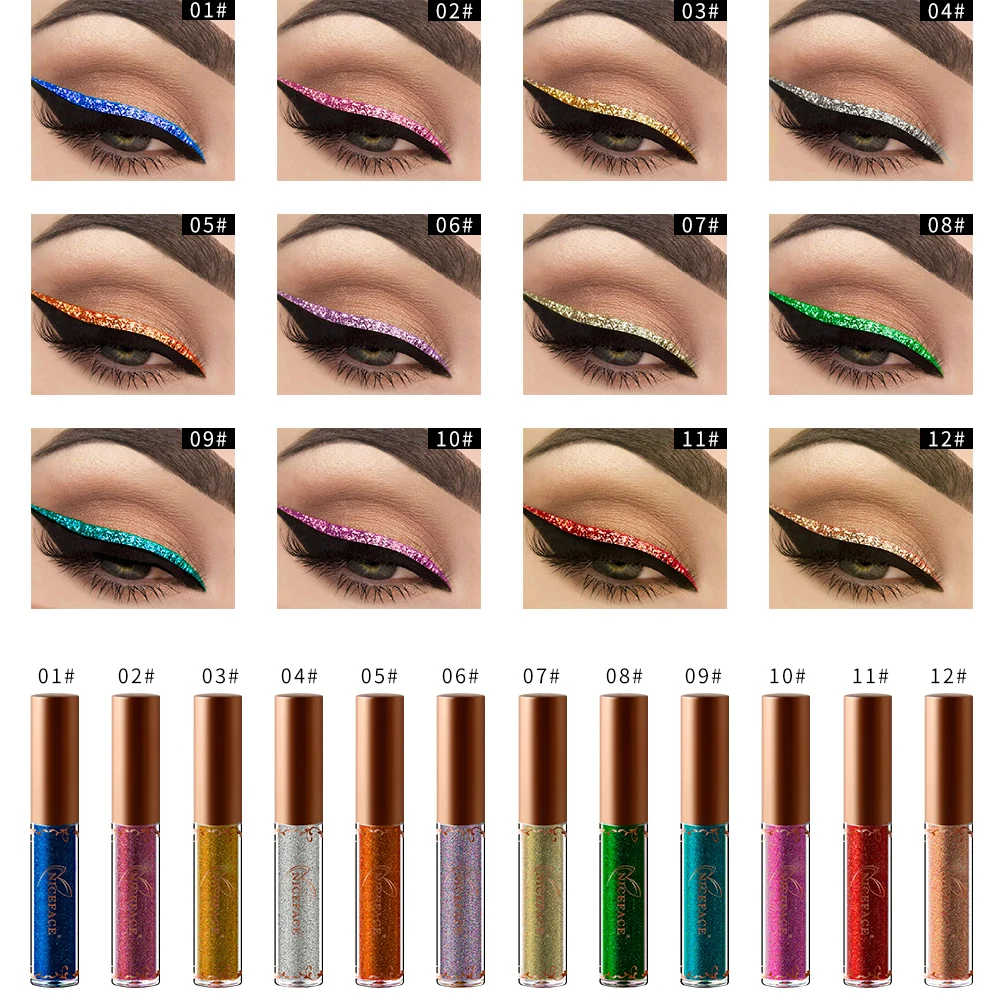 2018 Various Shades Makeup Diamonds Eyeliner Metallic Color Bright