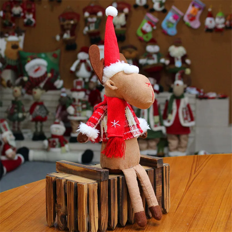 Christmas Elk Plush Dolls Toys Cute Elf Reindeer Peluche Doll Xmas Festival Tree Party Room Shop Home Decor 5pcslot 36cm  (4)