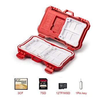 

Viltrox 2 in 1 Memory Card Reader SD CF TF Micro SD Card Case Holder Box Storage Waterproof Anti-Shock for OTG Android Phone PC