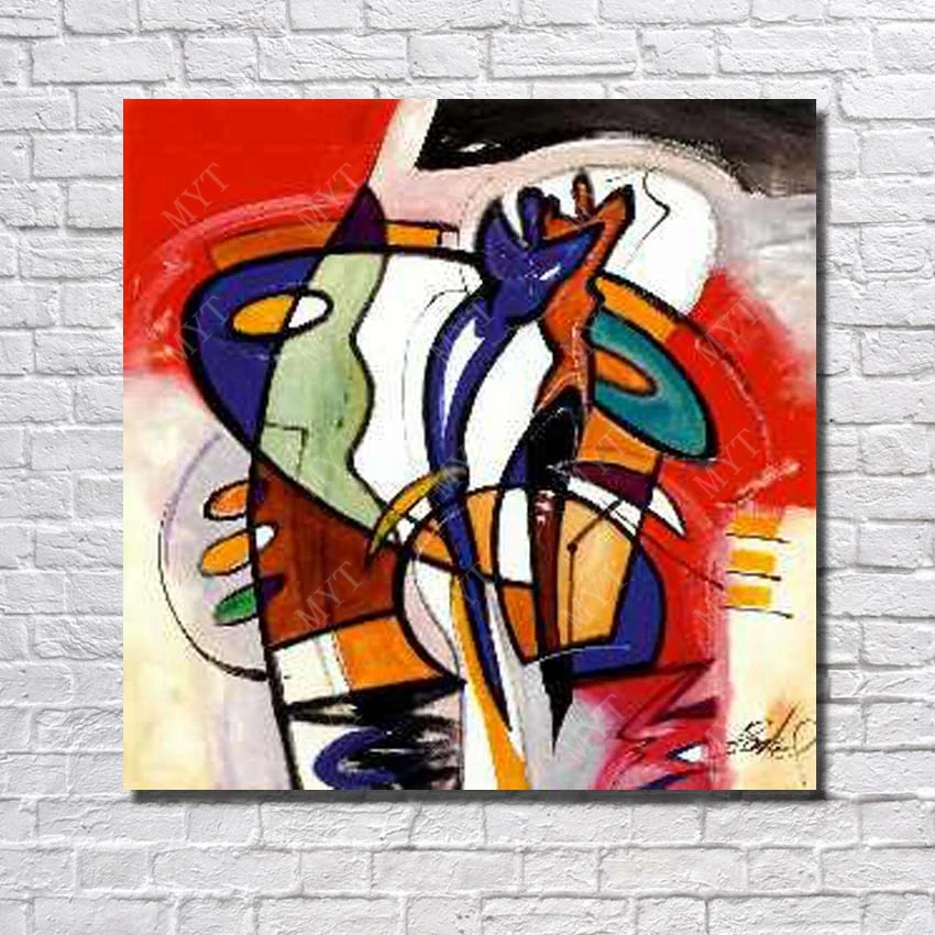 Cuadro Abstracto Famoso Pintura Moderna Al Oleo Sobre Lienzo