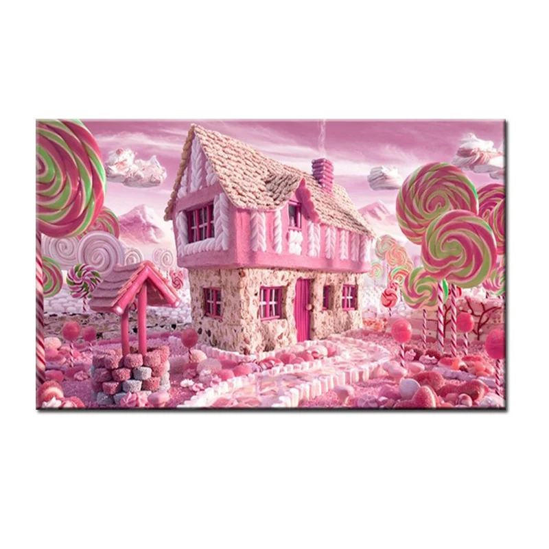 

Full Diamond Embroidery Landscape Pink World Diy 5D Diamond Painting Needlework Cross Stitch Diamond Mosaic Living Room Decor