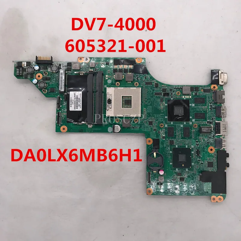 Для DV7-4000 DV7-4100 DV7T Материнская плата ноутбука 605321-001 аккумулятор большой емкости DA0LX6MB6H1 DA0LX6MB6G2 DA0LX6MB6F1 DA0LX6MB6H1 HD5650 1G Dual Band работает хорошо