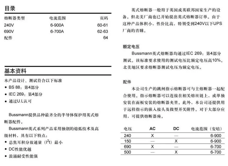[SA] Соединенные Штаты предохранители BUSSMANN BS88: 4 предохранителя 25A 32A 35A 40A 45A 56A 63A 25ET 32ET 35ET 40ET 45ET 56ET 63ET 80ET 690V--20PCS