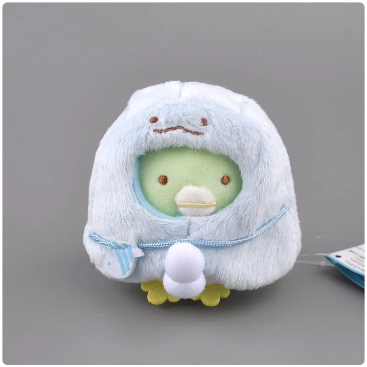 9 см Kawaii японский Sumikko Gurashi San-X уголок био плюшевый брелок Подвески игрушка чучела плащ животные прекрасный мешок Рождественская кукла в подарок - Color: A