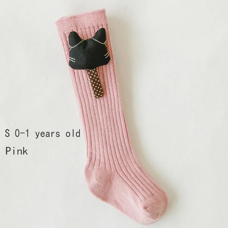 autumn and winter new cartoon double needle baby baby socks - Цвет: S-Pink