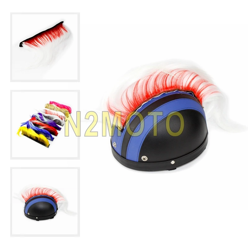 

Red White Motorcycle Mohawk Helmet Punk Hair Motocross Racing Ski Snowboard Bike Helmet For Snowmobile ATV BMX Bike