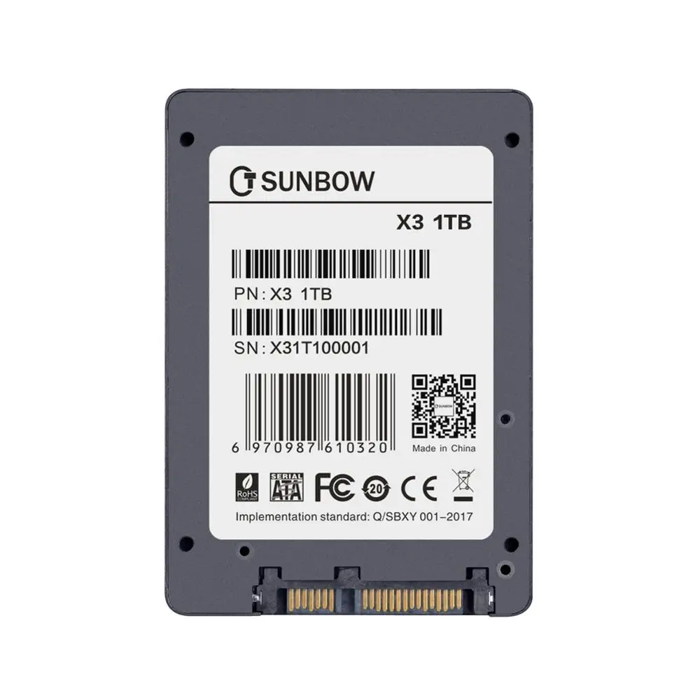 TCSUNBOW X3 1 ТБ SSD Внутренний 2,5 дюймов Sata 6,0 ГБ/сек. твердотельный накопитель HDD для всех в одном ПК