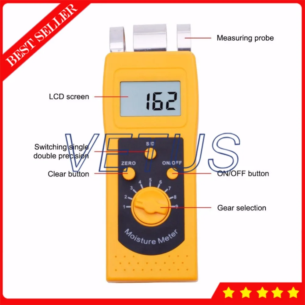DM200W цифровой измеритель влажности 0%-80% для древесины измеритель влажности анализатор