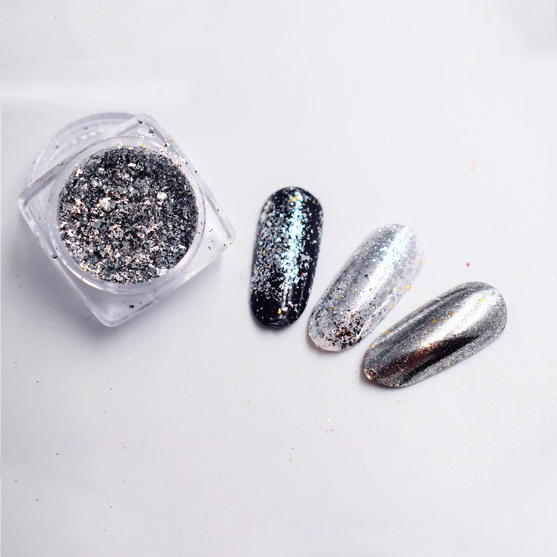 2900 Сделай Сам алюминий Акрил Bling Argent зеркальный эффект гель блеск серебро золото хлопья Блестки для нейл Арта(искусство украшения ногтей) 0,2 г блестка украшение магия - Цвет: 2900