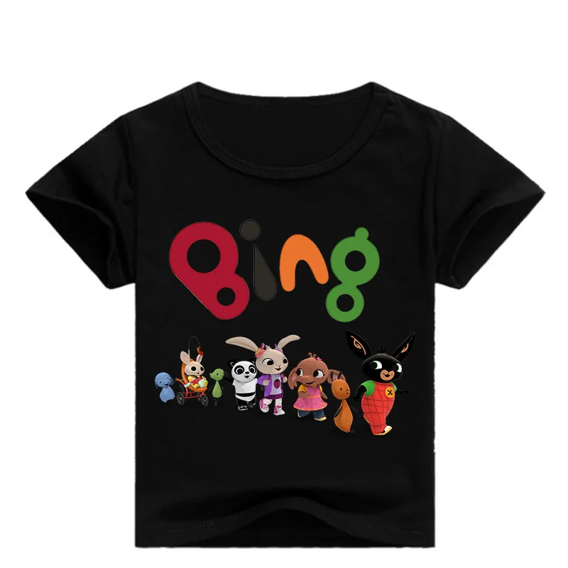 color 11 Футболка Z& Y От 2 до 16 лет Bing Bunny Детские футболки с милым кроликом летние топы для девочек, Забавные футболки, детская повседневная одежда для маленьких мальчиков, футболки - Цвет: color 11