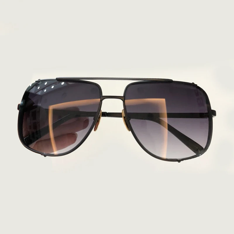 No.1 Sunglasses Для мужчин солнцезащитные очки квадратный Стиль высокое качество сплава рама UV400 объектив Новая мода стимпанк Óculos де золь с коробкой - Цвет линз: No.1 Sunglasses