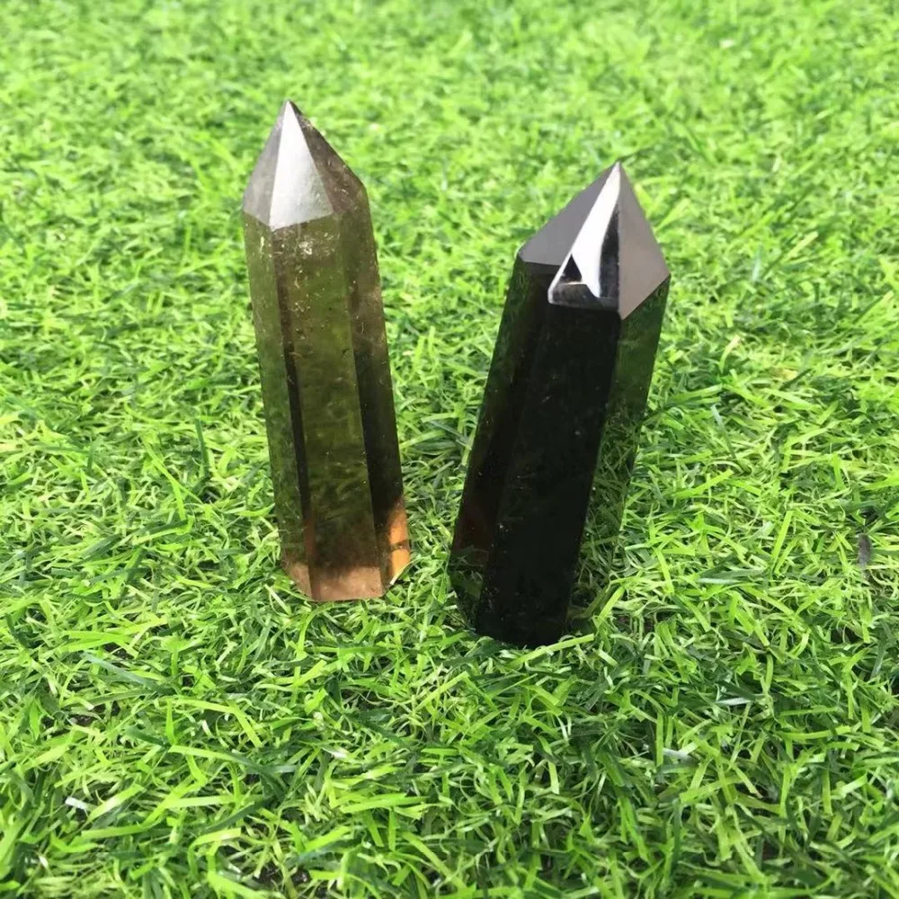 Горячая продажа 100% натуральный обсидиан кристалл дымчатого кварца драгоценный