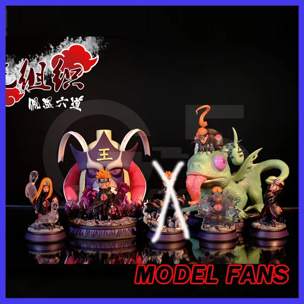 

MODEL FANS IN-STOCK NARUTO 9cm height Akatsuki Pain 6pcs/set gk resin statue toy for Collection