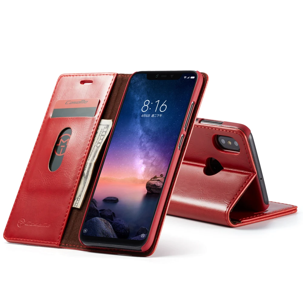 Для Xiaomi Redmi Note6 Pro Чехол магнитная кожа флип чехол для Coque Redmi Note6 Pro Чехол для телефона с держателем карт чехлы