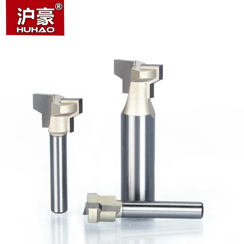 

HUHAO 1pc 1/4" 1/2" Shank Woodworking Cutter Engraving Edge Trimmer Router Bit Drawer Knife T Type Cutter For Wood