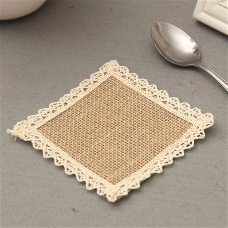 1 шт. джутовый коврик для чашек под горшок|wedding centerpieces|wedding decorationwedding decor burlap |