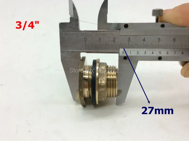 3/4" BSP Brass Pipe Swivel Fitting Nut Water Tank Connector, copper