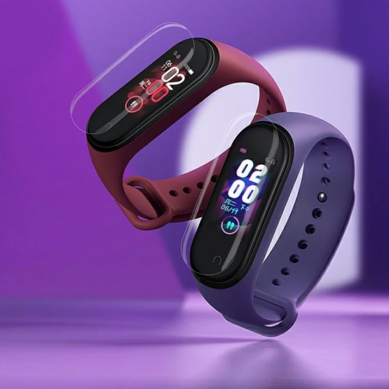 100 штук/упаковка для Xiaomi Mi Band 4 защитная пленка Мягкий ТПУ экран для Xiaomi Mi Band 4 умный Браслет полная защита экрана