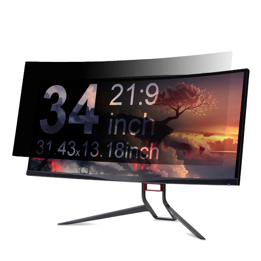 

YOSON Screen Privacy Filters 34 inch 21:9 Privacy Screen Protector 31.43x13.18inch/798.2x334.8mm Anti-Glare Monitor Filter