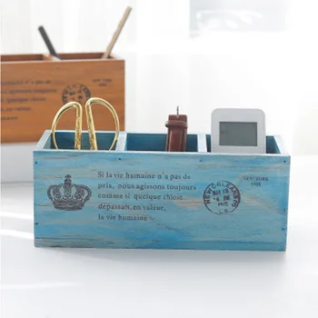 

Creative Wooden Rectangular Storage Boxes And Multi-Function Home Living Room Bedroom Desktop Remote Control Sundries Storage