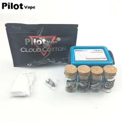 Пилот VAPE предварительно подготовленный Койл комплект + 1 упак. Облако хлопка предварительно собранный Койл аксессуары для электронных