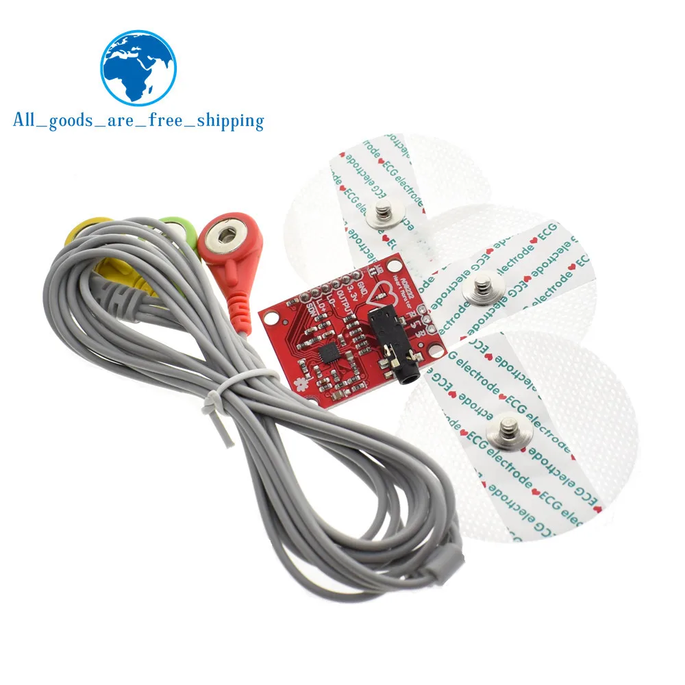

TZT Ecg module AD8232 ecg measurement pulse heart ecg monitoring sensor module kit for Arduino