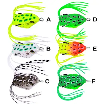 

6pcs 5g Soft Frog Fishing Lure Bait Bass Crankbait Top Water Swimbait Tackle Hook Artificial Saltwater Freshwater Fly Fishing