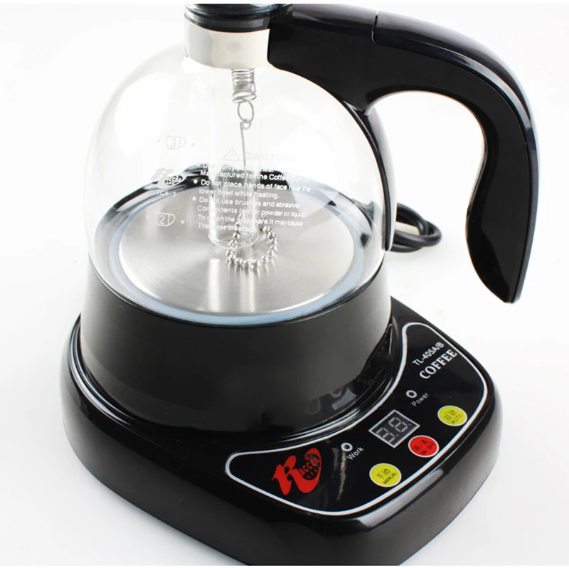 Small Size Siphon Coffee Maker Machine Electric Tea Coffee Siphon Pot Vacuum Making Glass Type Tea Boil Machine Filter Pot Set