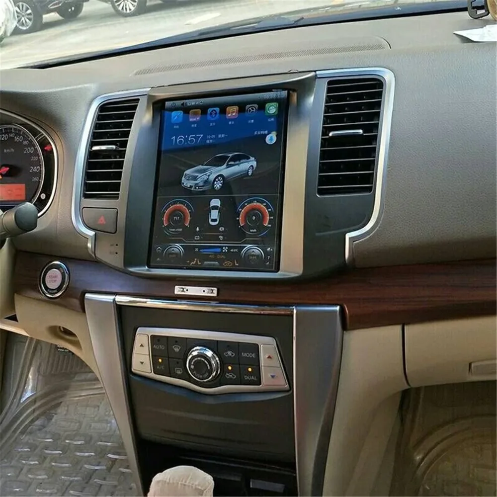 Perfect Auto Android 7.1 Tesla Car Vertical screen IPS no DVD Player gps tracker For NISSAN Teana 2008-2011 multimedia car dvr with gps 1