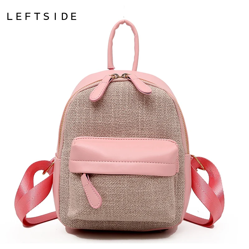 

LEFTSIDE Small Female Bagpack Travel Bags For Women 2018 Mini Cute Backpack Purese Kids Leather Backpacks For Teenage Girls