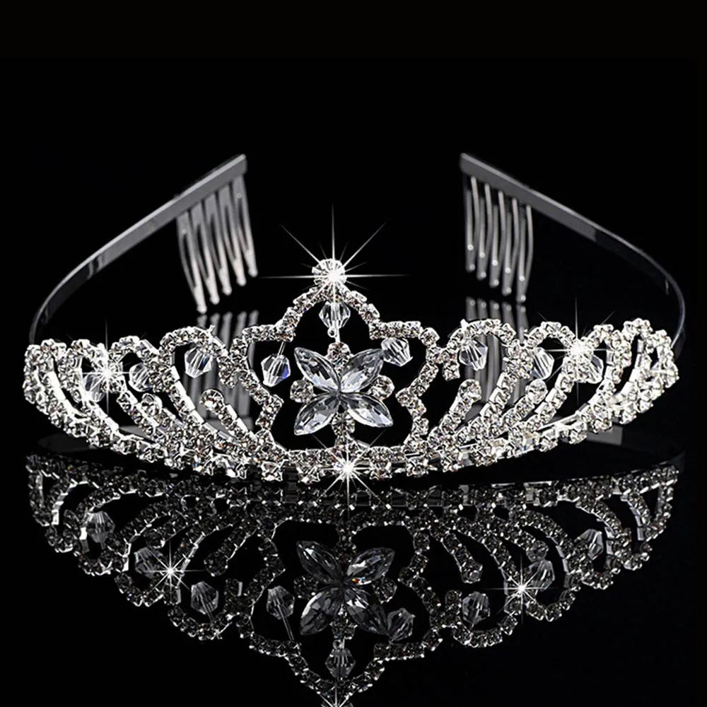 Ainamaisi роскошные свадебные диадемы и короны гребни Кристалл украшения для волос для женщин девочек принцесса свадебные аксессуары для волос - Окраска металла: 6
